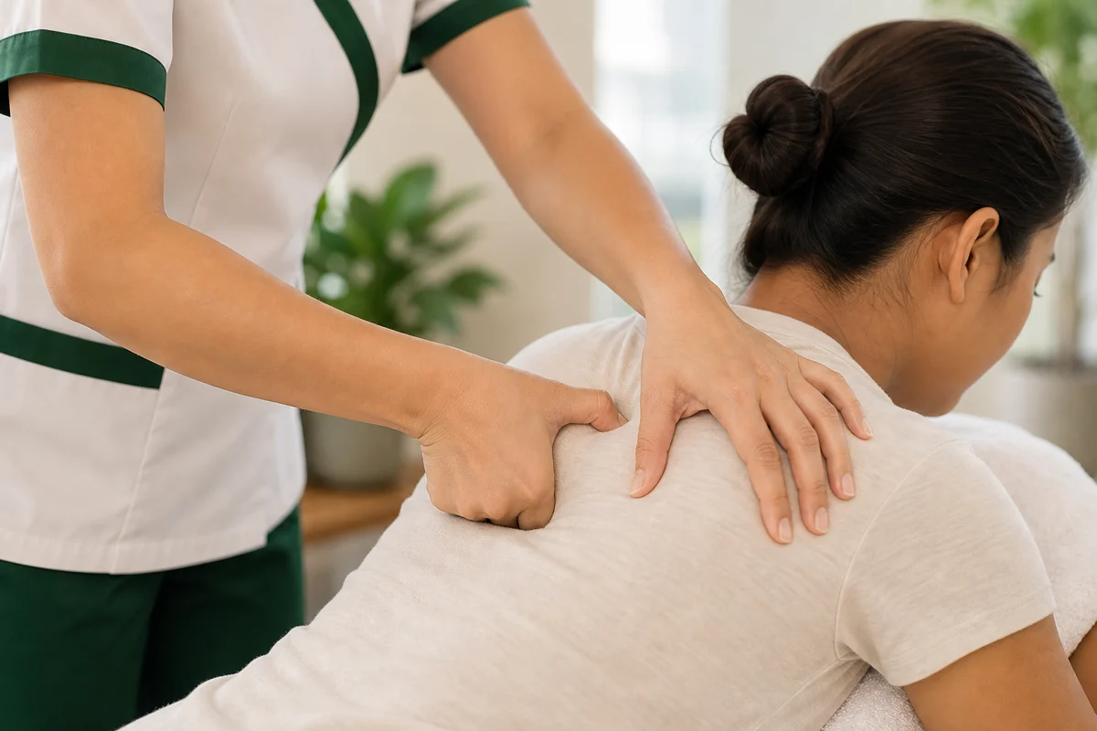 Therapeutic head and shoulder massage for stress relief at EasyGo Spa premium spa in Metro Manila